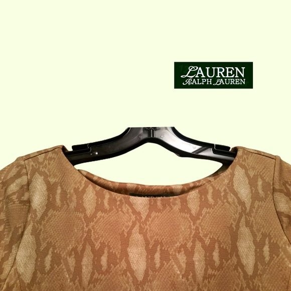 Lauren Ralph Lauren NEW Old Money Python Snake Sheath Dress PS - Picture 6 of 11